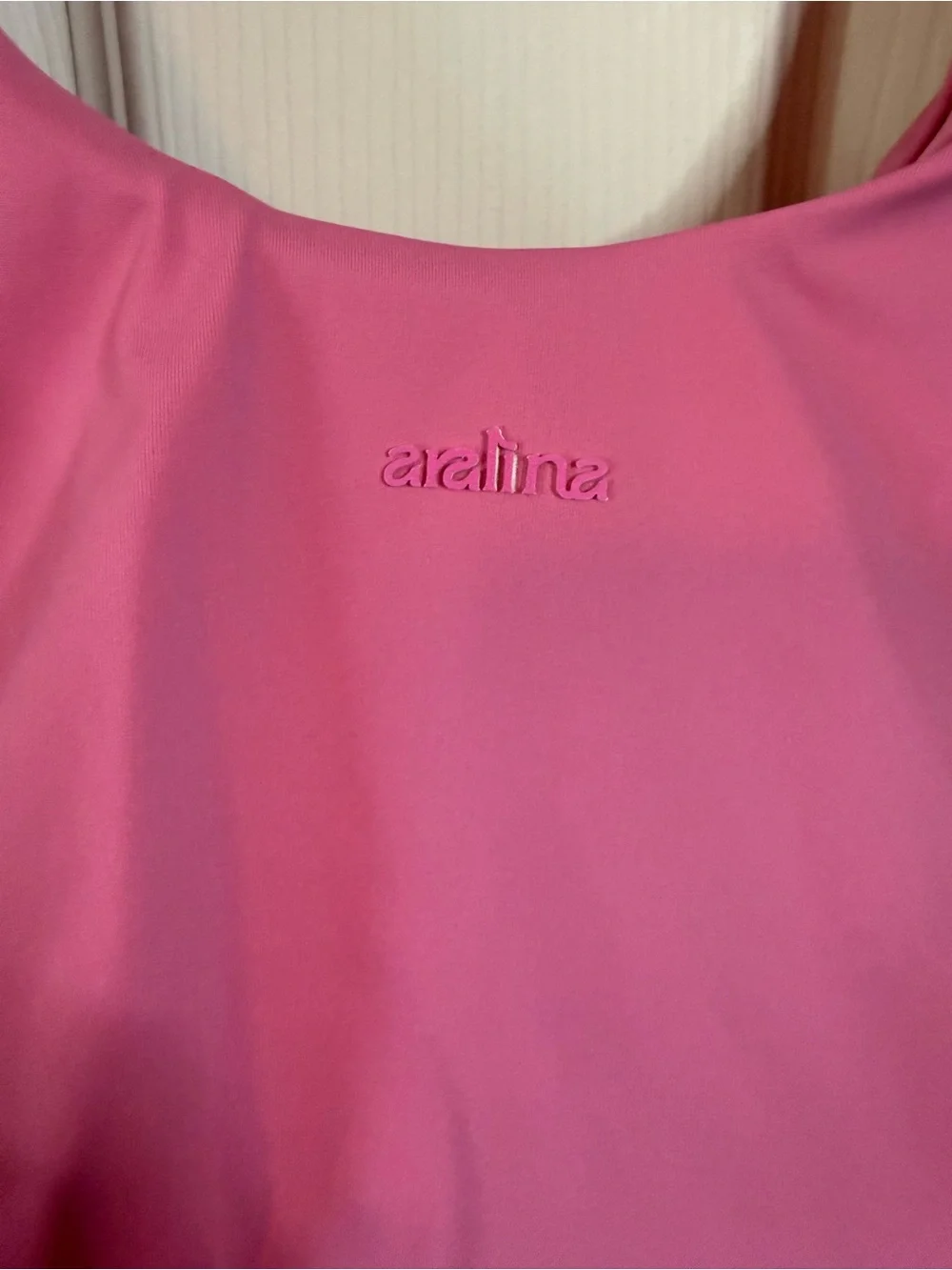 Aralina Pink Ruched Two-Piece Active Set Shorts Sports Bra Size Small
